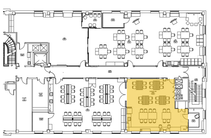 A blueprint of the Design Studio highlights Design Studio East.