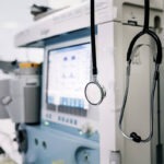 An image of hospital gear shows a stethoscope.