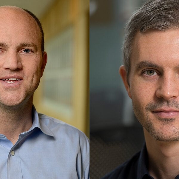 Headshots of Patrick Cahan and Nicholas Durr are side by side.