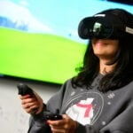 Shalika Subramanian uses virtual reality headset