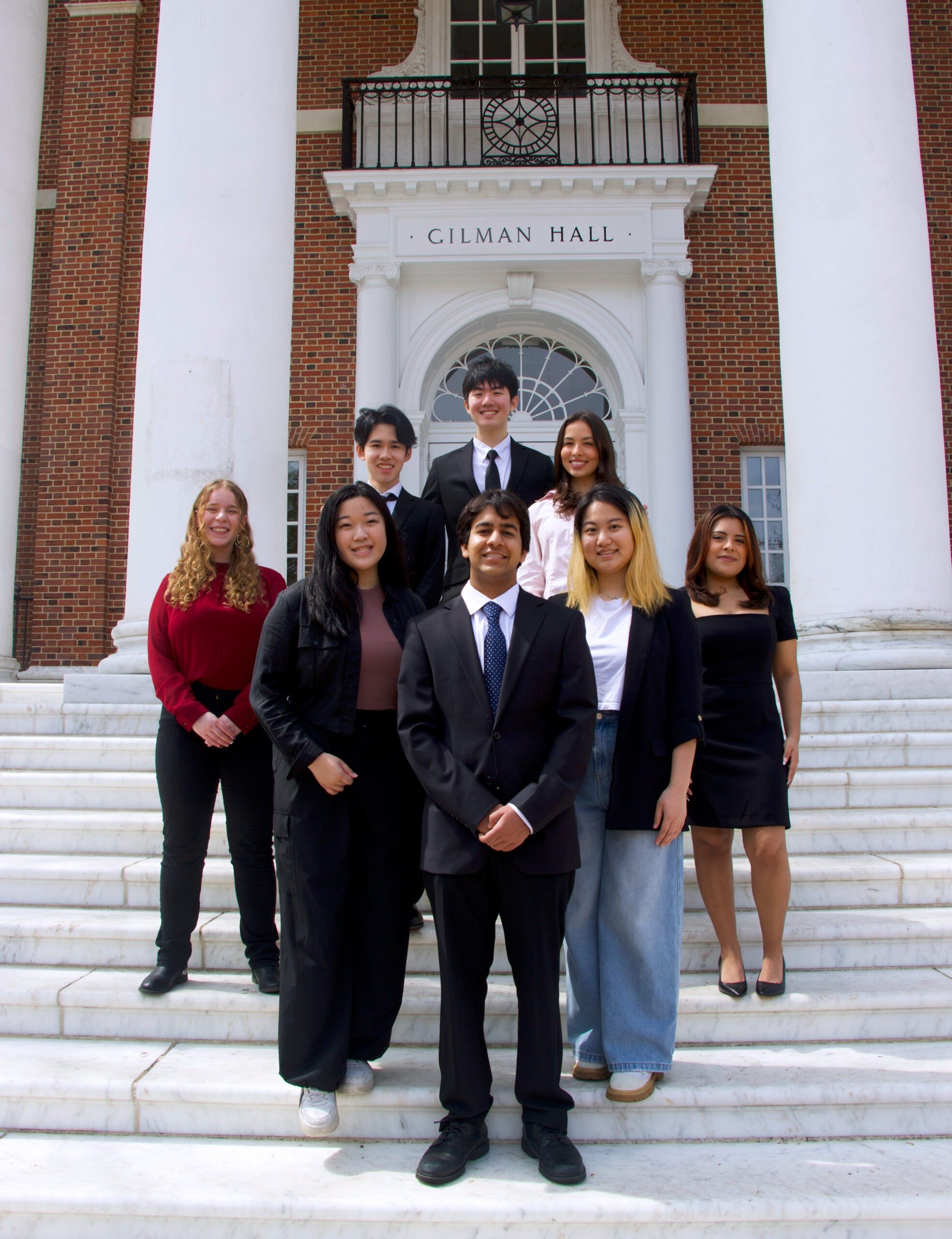 The PeriAlert team in front of Gilman Hall