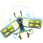 A computer generated photo of a digital mosquito.