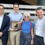(From left) Anthony C. Li, Michael C. Waight, Natalia A. Trayanova, and Magdi M. Saba with the 2025 James T. Willerson Award in Clinical Science from the journal Circulation.